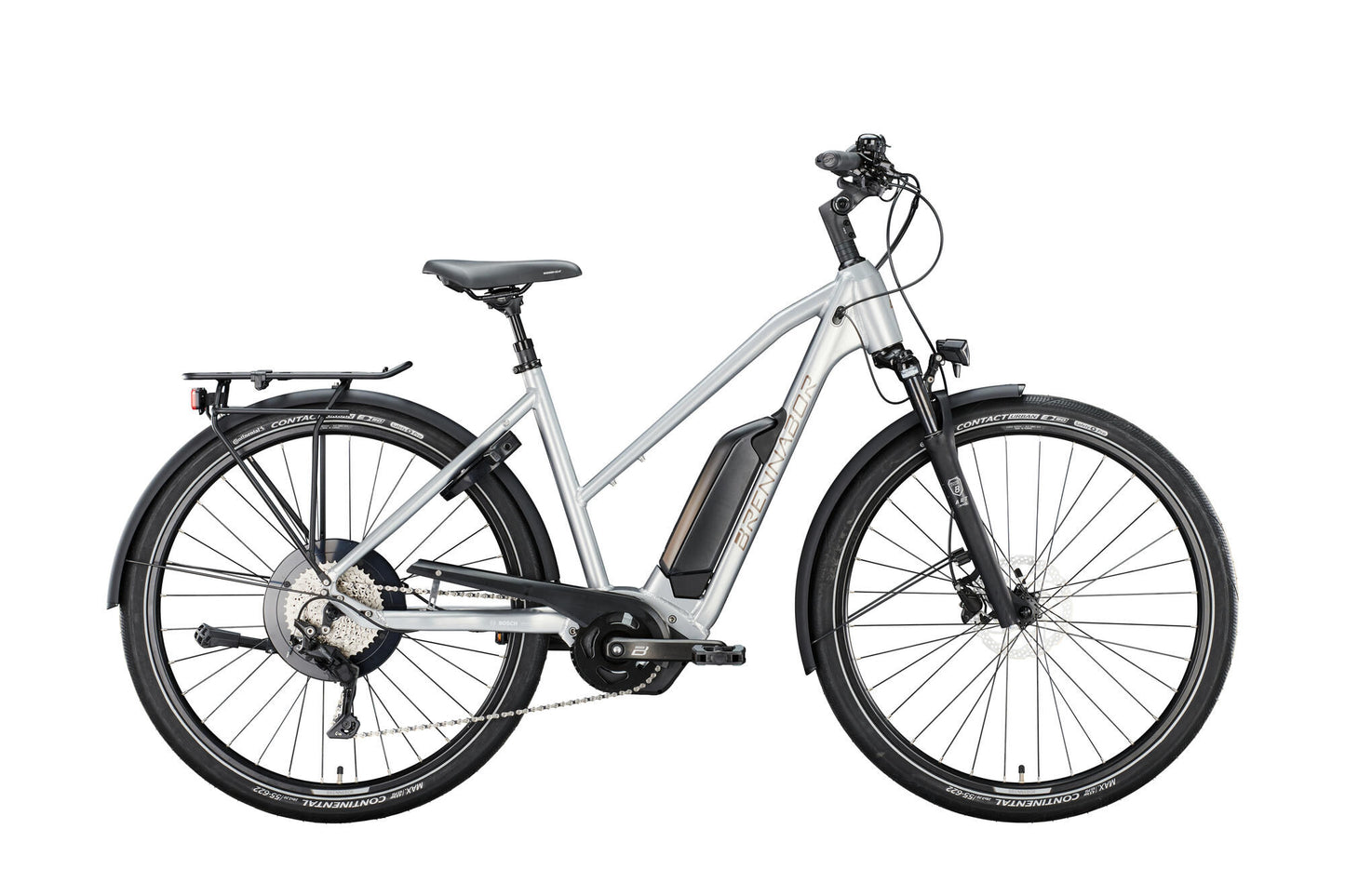 Brennabor elektrische trekkingfiets t-38e mod. 24 ebike trekk. t-38e 28 55 trap. 8sp. silver brown