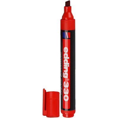 Edding permanente marker 330 rood 1-5 mm beitelvormige punt