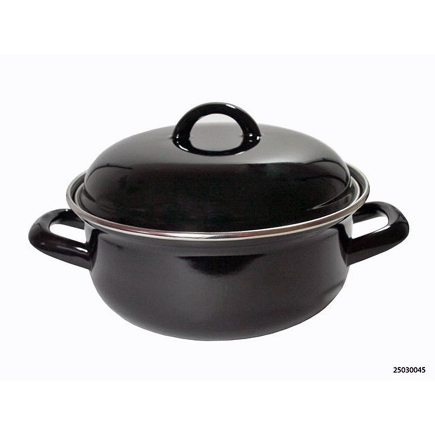 Kitchen tools braadpan emaille zwart 20cm 3 liter