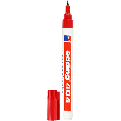 Permanent marker edding 404 ronde punt 0,75 mm rood