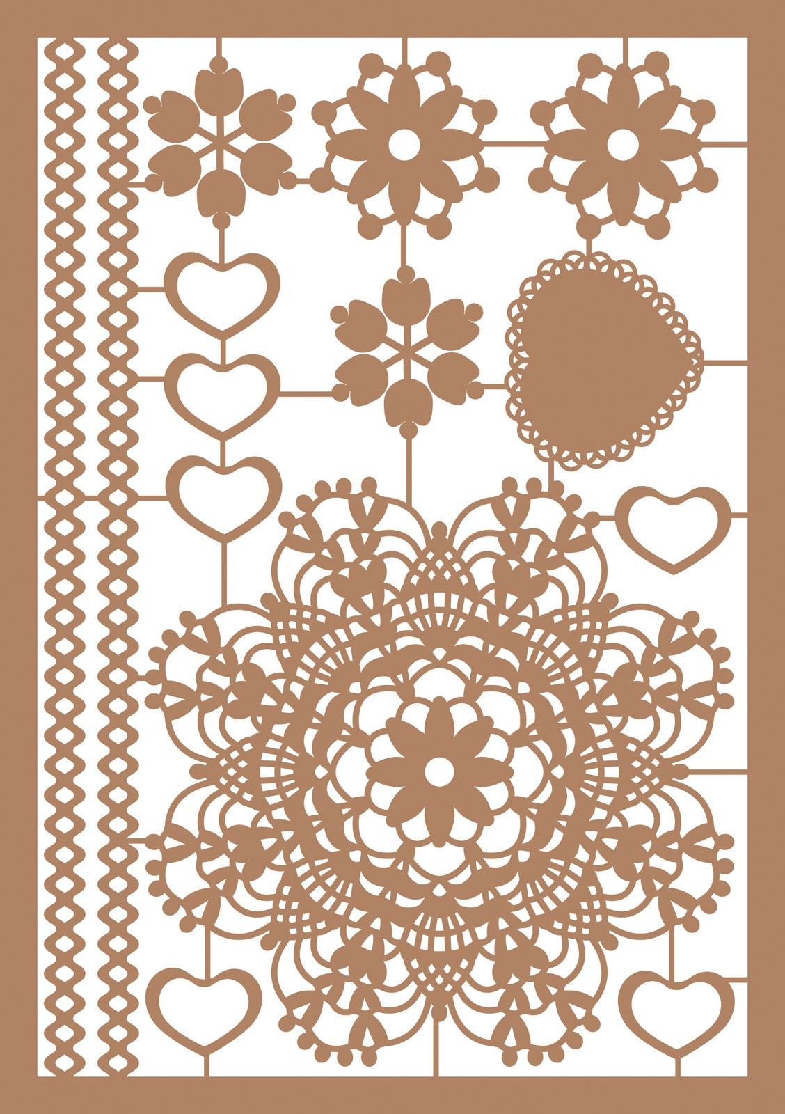 Vaessen creative • kraftliner brown a5 lace