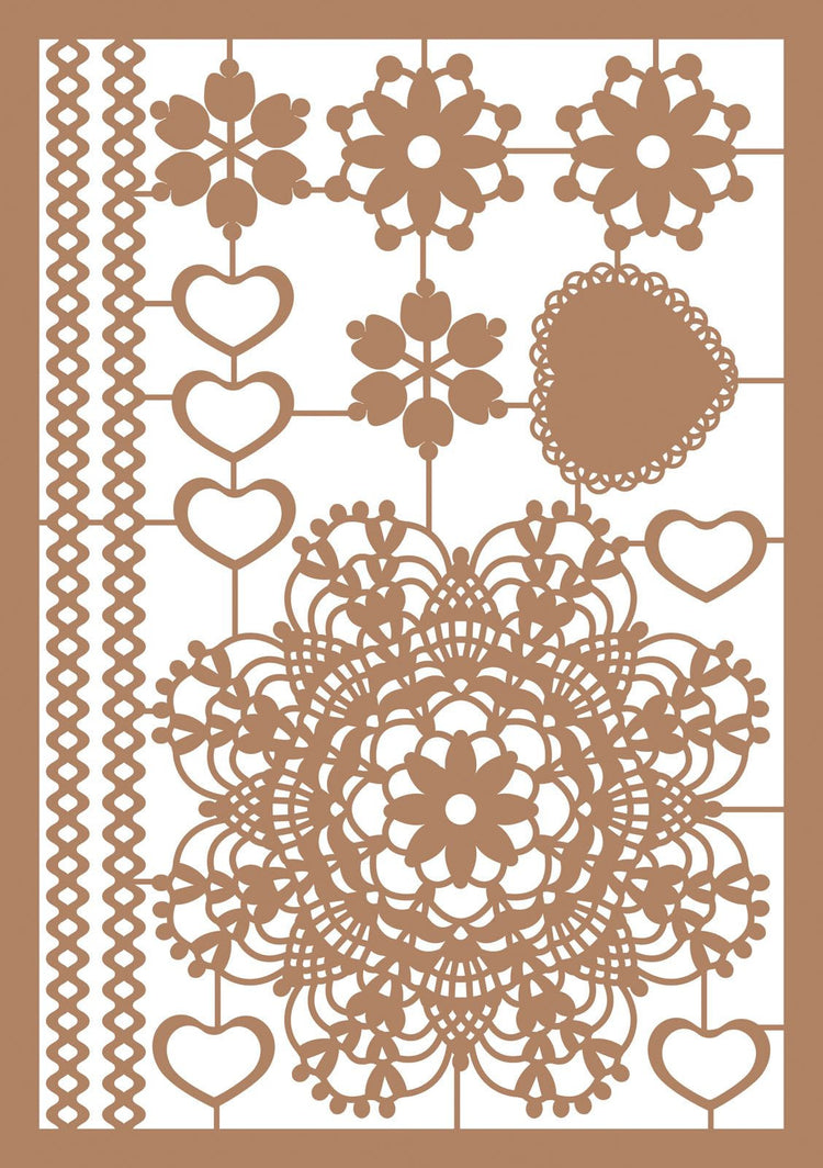 Vaessen creative • kraftliner brown a5 lace