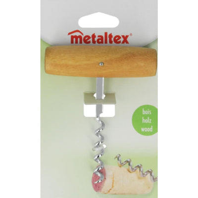 Metaltex kurkentrekker hout rvs 10,5cm