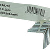 1014297 - 8 geplooide winkelhaken verzinkt 25x25x15mm | 10 stuks