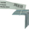 1014298 - 8 geplooide winkelhaken verzinkt 40x40x15mm | 10 stuks