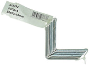 1014299 - 8 geplooide winkelhaken verzinkt 50x50x15mm | 10 stuks - afbeelding 2