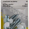Mack 1013704 - 12 unitaschroeven met afdekkapwit m 6,3 x 40 mm | 10 stuks