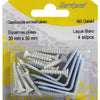 Mack 1013793 - 4 geplooide winkelhaken wit gelakt 30x30mm | 10 stuks
