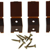 Mack 1013645 - 4 hoekverbinders smal bruin | 5 stuks