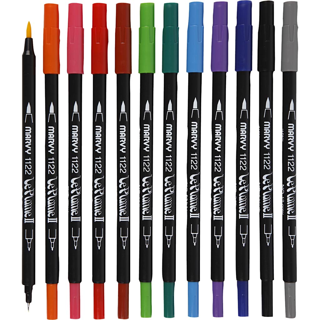 Https: www.cchobby.nl le-plume-ii-markers-sterke-kleuren-12-stuk-1-doos