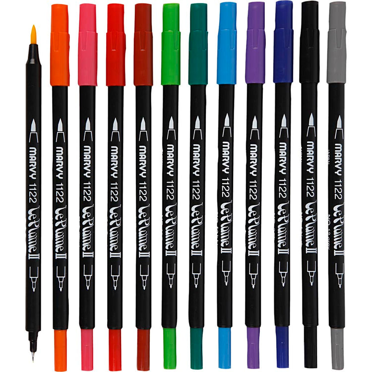 Https: www.cchobby.nl le-plume-ii-markers-sterke-kleuren-12-stuk-1-doos