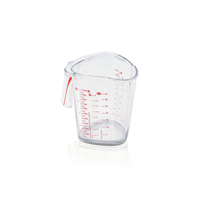 Leifheit comfortline maatbeker - 1 liter - incl. antislipbodem - incl. schenktuit - vaatwasserbestendig - transparant