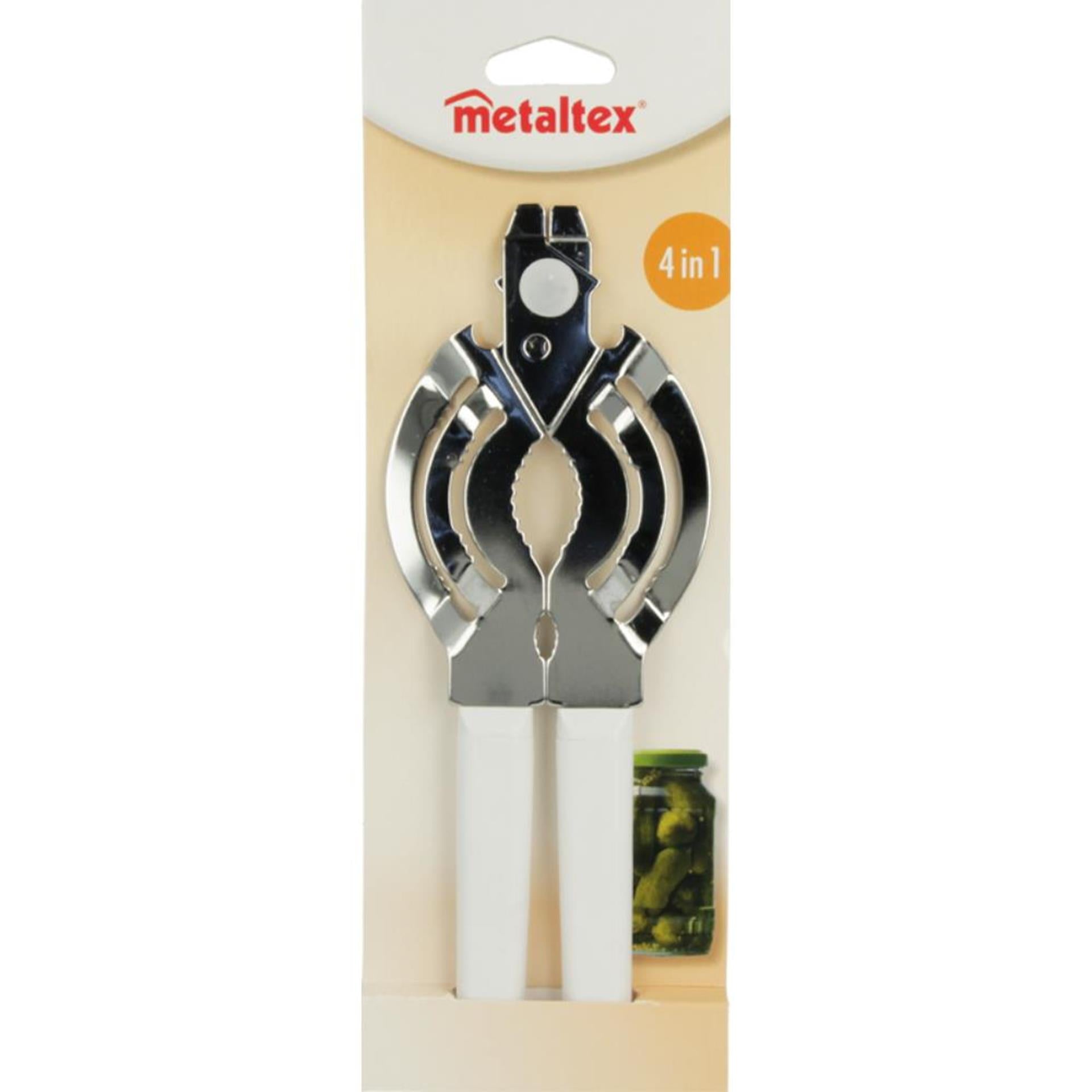 Metaltex blikopener 22.5x9 cm wit zilver