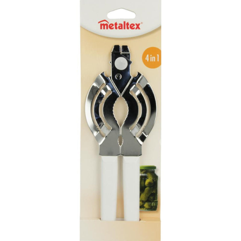 Metaltex blikopener 22.5x9 cm wit zilver