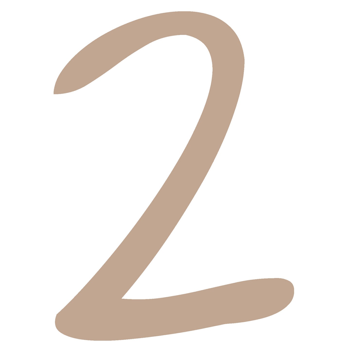Vaessen creative • houten cijfer 2 2,5cmx3mm