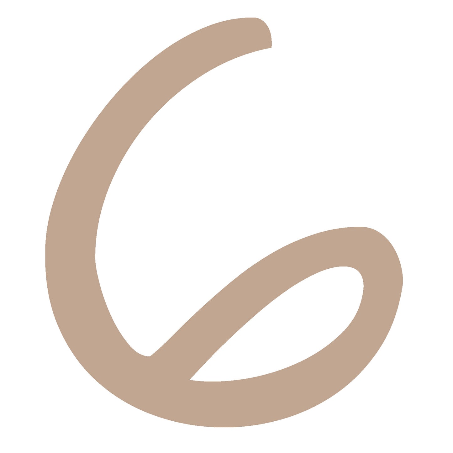Vaessen creative • houten cijfer 6 2,5cmx3mm