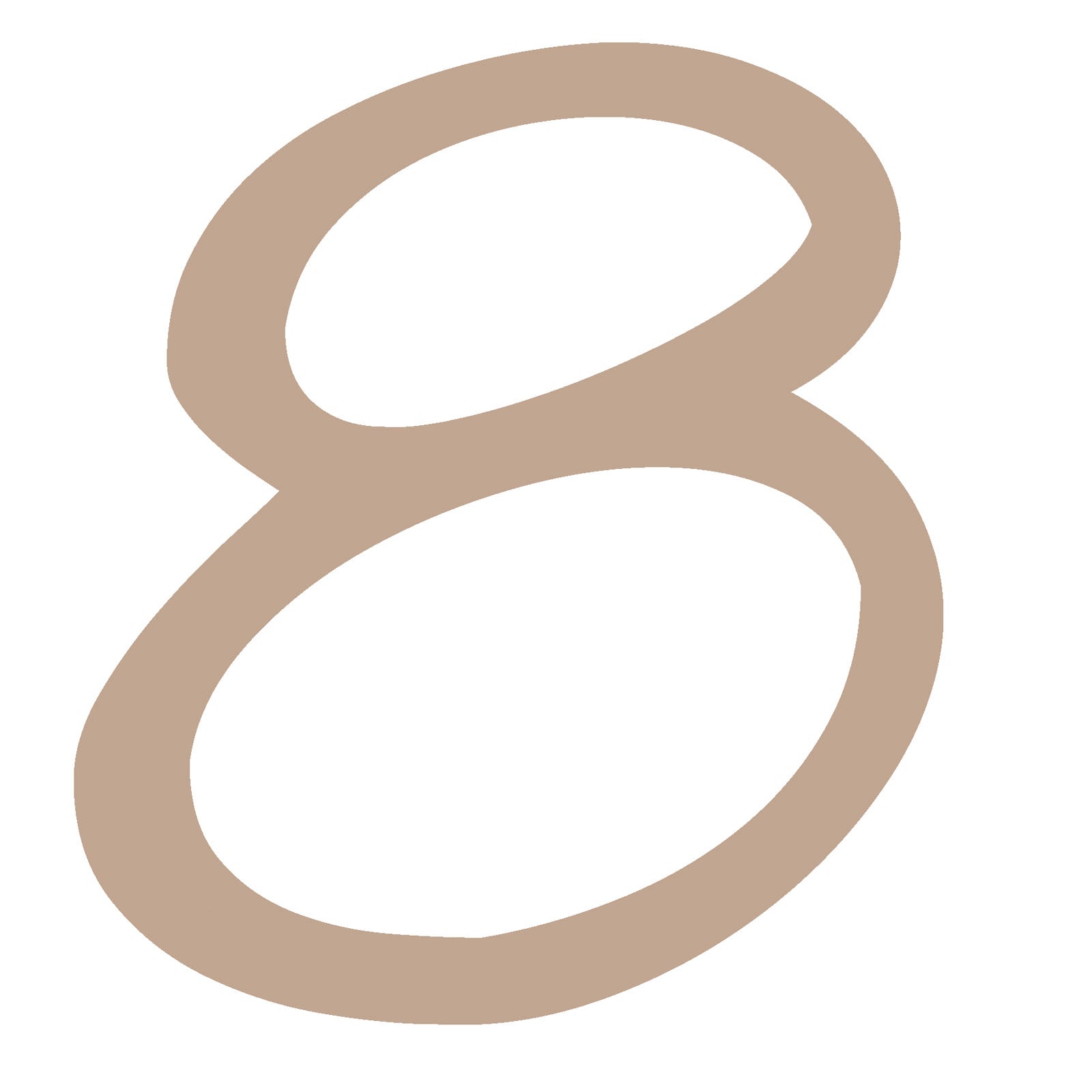 Vaessen creative • houten cijfer 8 3,7cmx3mm