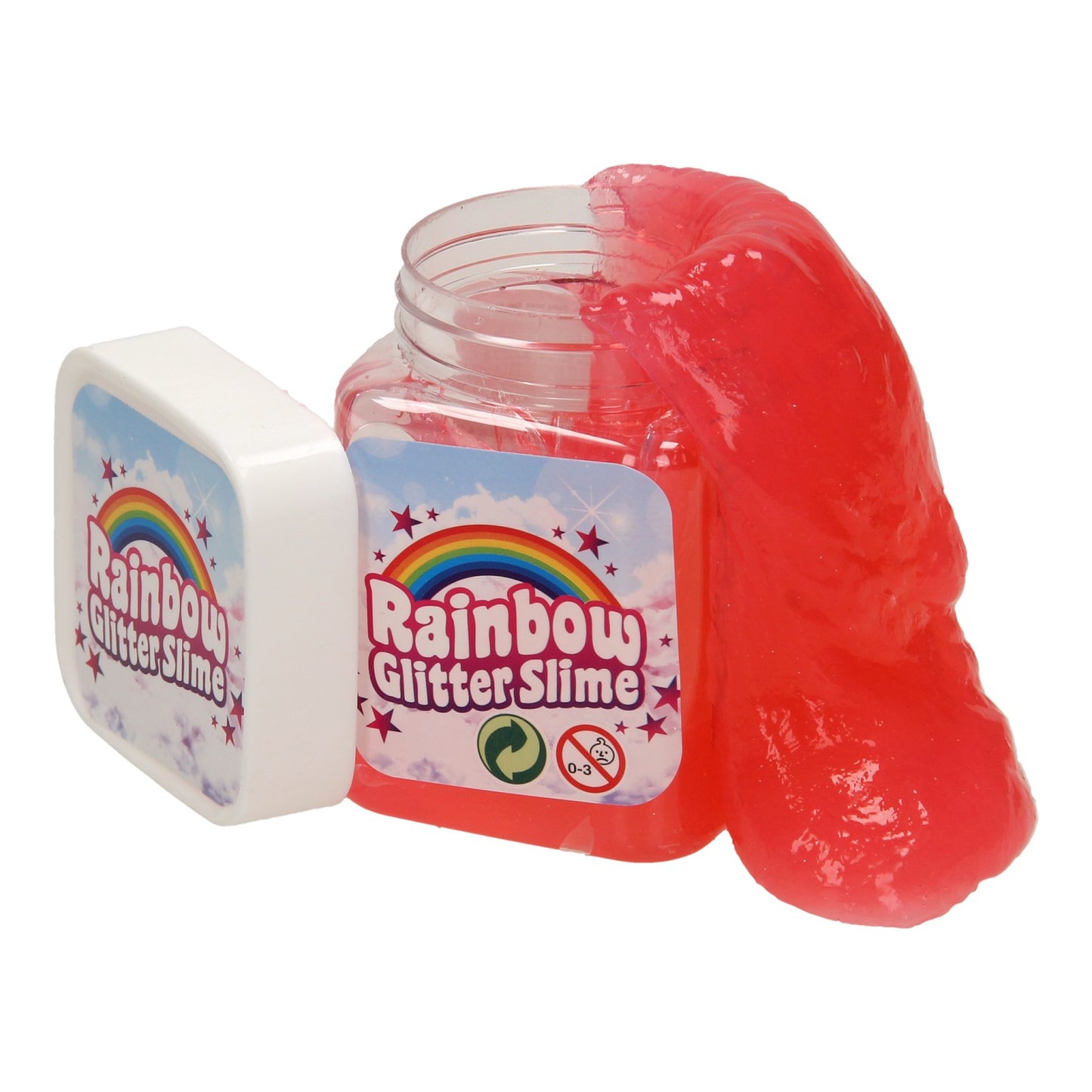 Johntoy regenboog glitter slijm