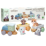 Joueco houten trein wilde dieren - afbeelding 2