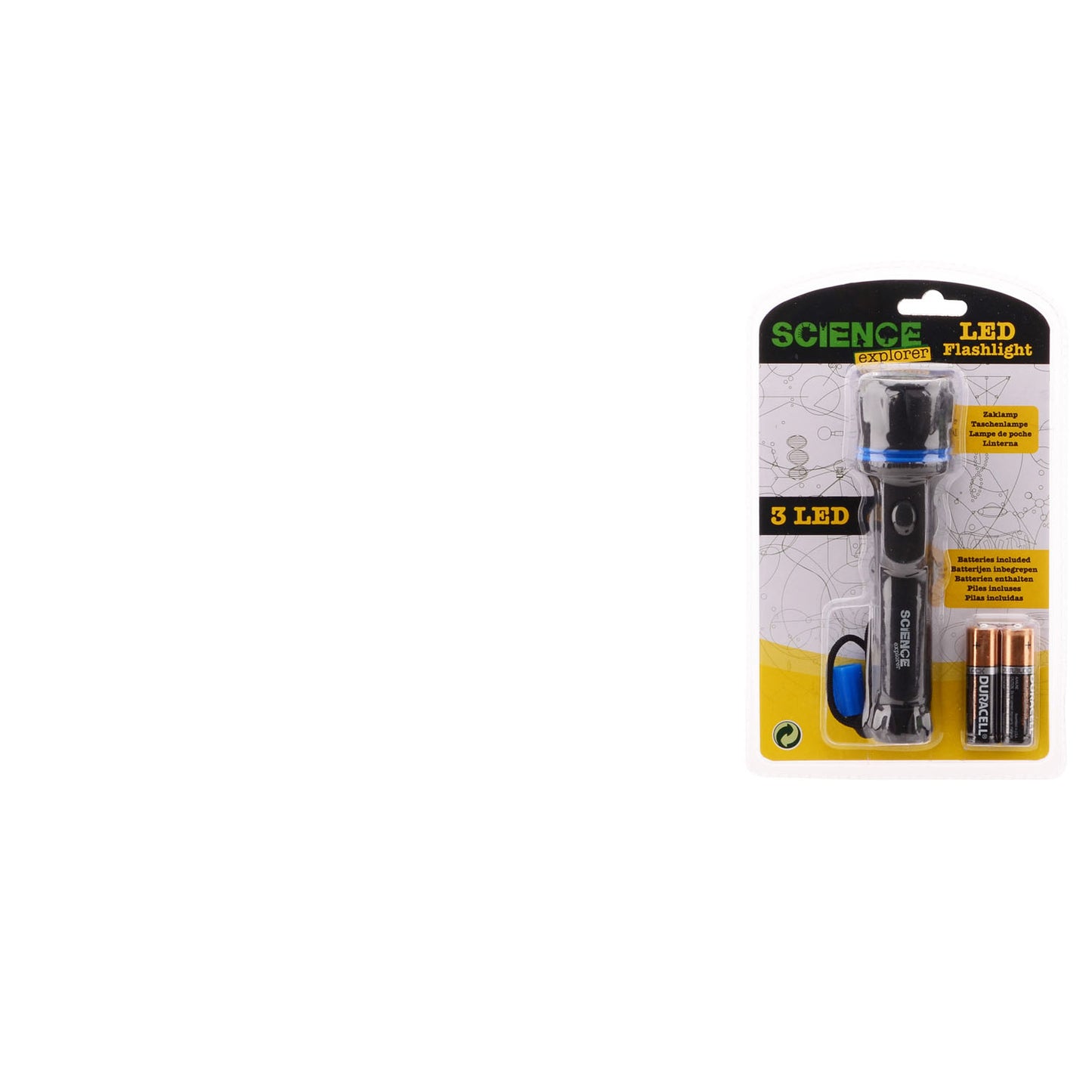 Johntoy science explorer zaklamp op blister met