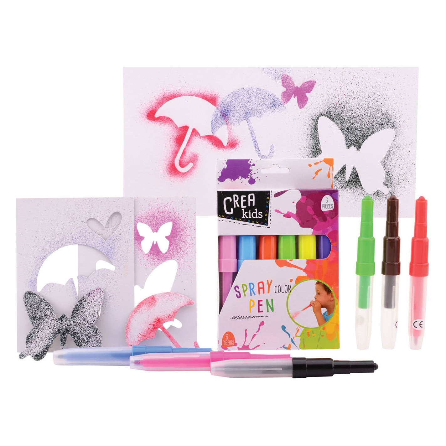 Johntoy crea kids blaaspennen, 6st