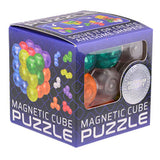 Johntoy magnetische puzzel kubus - 7 puzzelstukjes - speelgoed - 6 x 6 cm - kunststof - multicolor - afbeelding 2