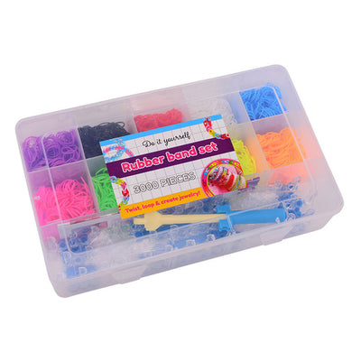 Johntoy loom bandjes set in opbergdoos, 3000dlg.