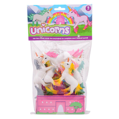 Johntoy john toy unicorns 5 stuks in zak 12x8cm