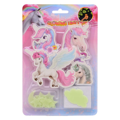 Johntoy glow in the dark eenhoorn muursticker 2 | 12 stuks