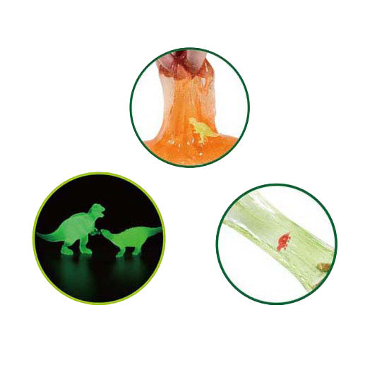Johntoy dino world 3 slijm eieren met glow in the dark dino