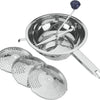 Metaltex milly groentenmolen roerzeef rvs met 3 inzetten 24cm