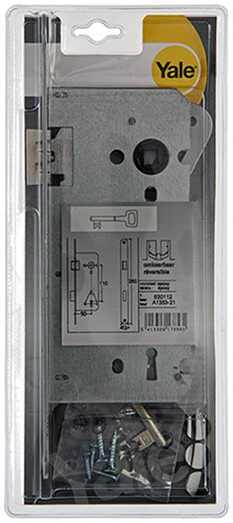 Yale 1019030 - 1 dubb.insteekslot afger.hk. l r a1353 60mm | 3 stuks