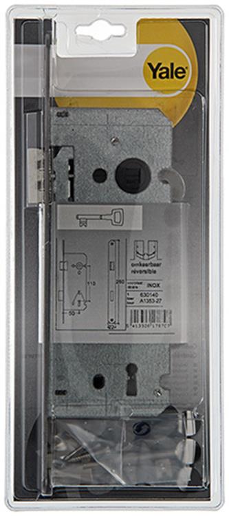 Yale 1019044 - 1 dubbel insteekslot l r inox a1353-27 50mm | 3 stuks