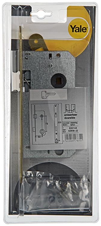Yale 1019046 - 1dbl.insteekslot messing l r a2656 50mm | 3 stuks