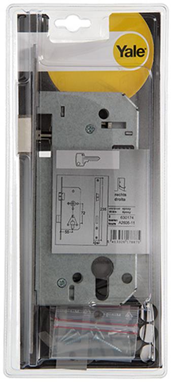 Yale 1019059 - 1 insteekslot dubbel rechts a2606 55mm | 3 stuks