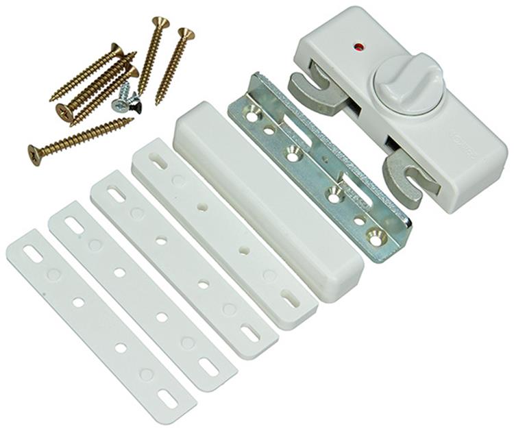 Yale 1019087 - vensteroplegslot, wit | 5 stuks