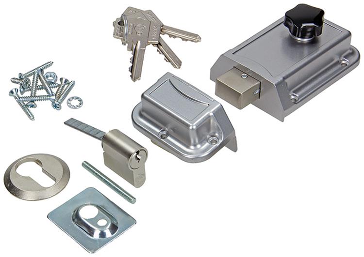 Yale 1019090 - 1 oplegnachtslot + cilinder r b4821 60mm | 2 stuks