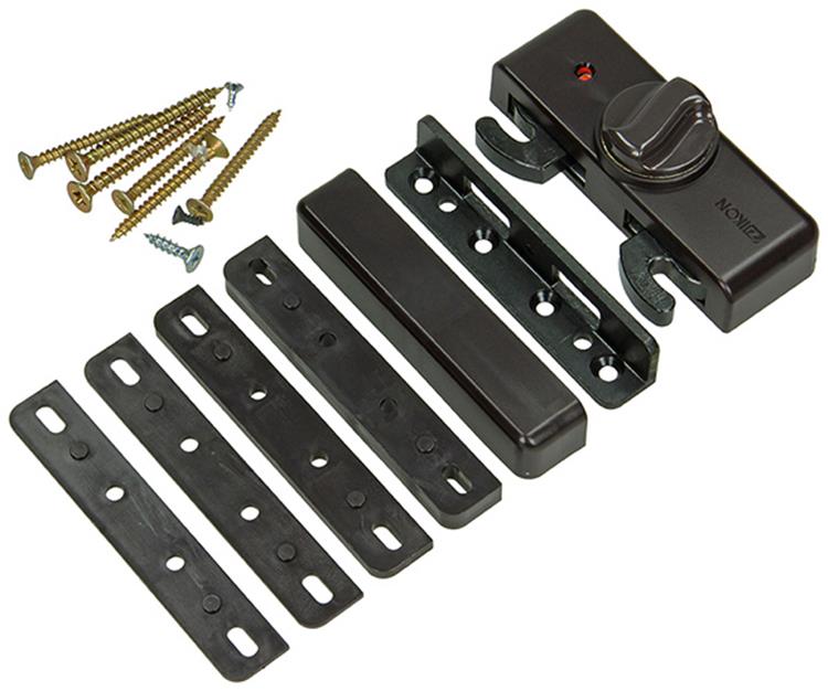Yale 1019092 - vensteroplegslot, bruin | 5 stuks