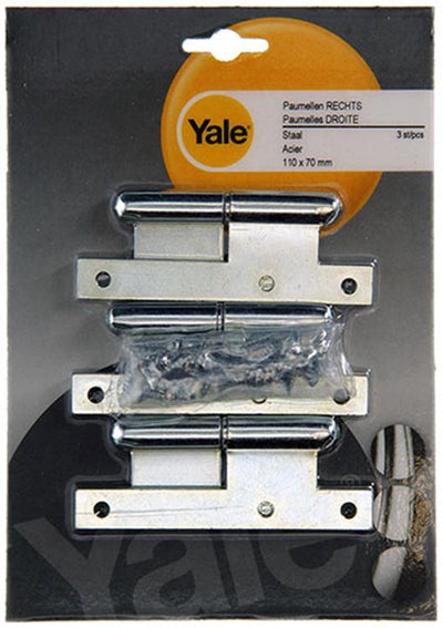 Yale 1019129 - 3 stalen paumellen bichromaat r 110x70mm | 5 stuks