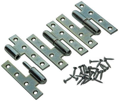 Yale 1019142 - 3 zware paumel.verz.rechte hoek links 110x70mm | 5 stuks