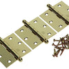 Yale 1019144 - 3 bolknopscharnieren vermessingd 76x76mm | 2 stuks