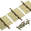 Yale 1019145 - 3 vaasknopscharnieren vermessng 76x76mm | 2 stuks