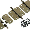 Yale 1019153 - 3 vaasknopscharnier verbr. afger.hoek 76x76mm | 2 stuks