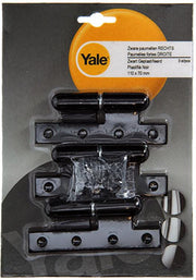 Yale 1019157 - 3 zware paumellen zwart geplast.rechts 110x70mm | 5 stuks - afbeelding 2
