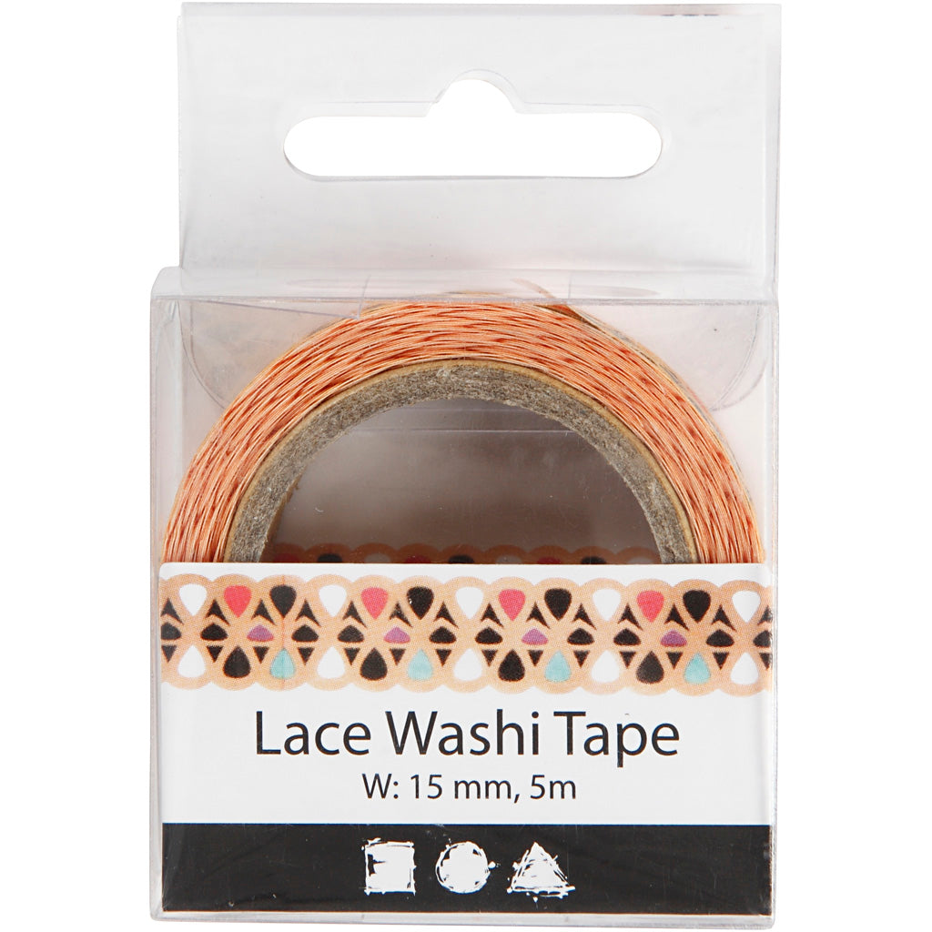 Creativ company https: www.cchobby.nl lace-washi-tape-b-15-mm-5-m-1-rol