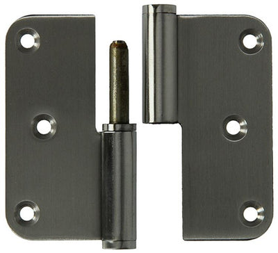 Yale 1019161 - 3 paumellen inox, afger.hoekenlinks 80x80mm | 5 stuks