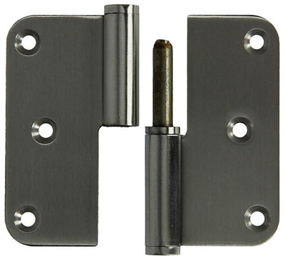 Yale 1019162 - 3 paumellen inox, afger.hoekenrechts 80x80mm | 5 stuks