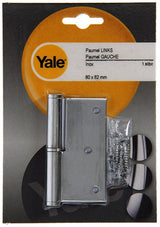 Yale 1019168 - 1 roestvrij stalen paumel links met rechte hoek 80 x 82 | 5 stuks - afbeelding 2