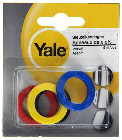 Yale 1019210 - 4 sleutelkenringen plast.vr vkt sleutels | 10 stuks