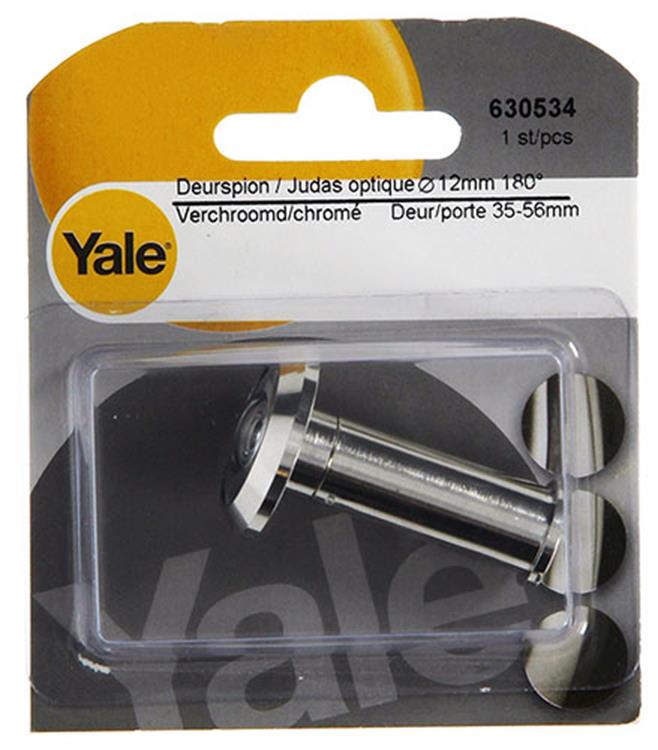 Yale 1019214 - deurspion 180° verchroomd 12mm | 3 stuks